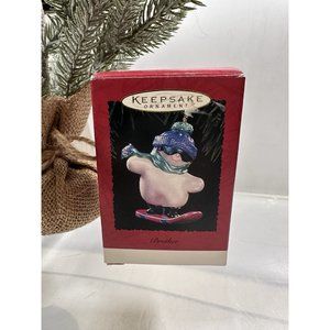 Hallmark Keepsake Ornament Brother Dated 1995 Brother Skiing In Box Blue Hat